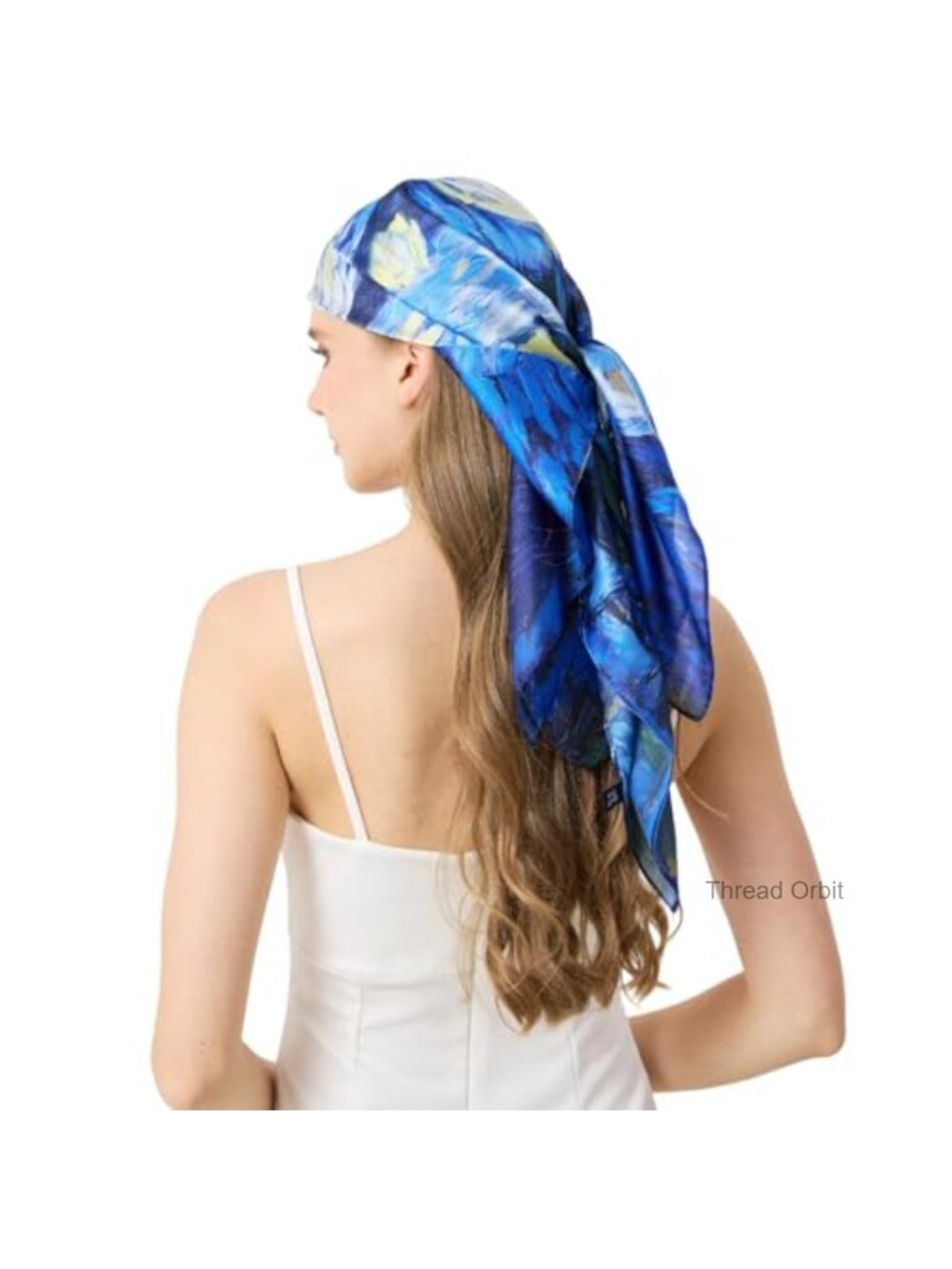 100% Mulberry Silk 35" Square Head Scarf Hair Wrap Neck Scarf